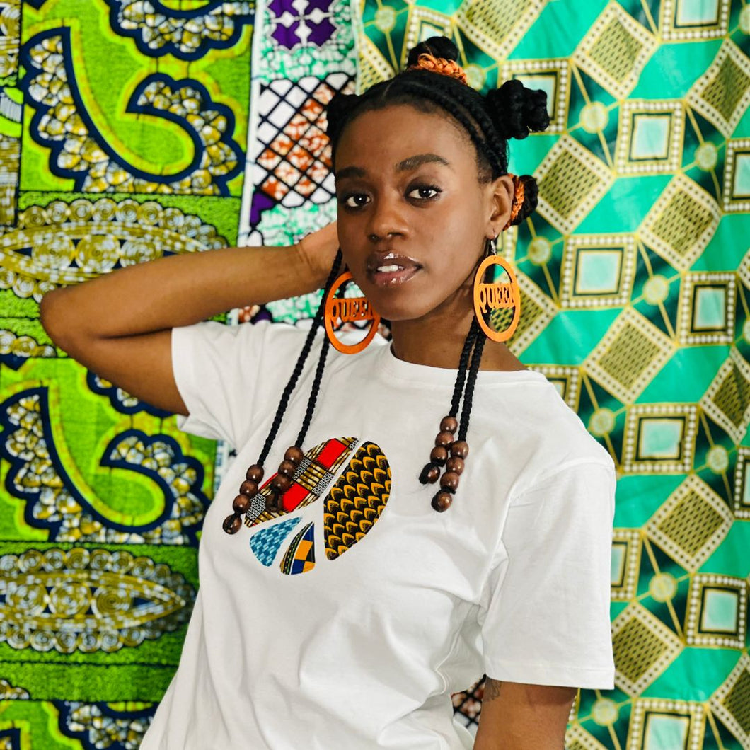 Peace Sign T-shirt - African Print