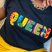 Load image into Gallery viewer, Black Queen T-shirt - African Print
